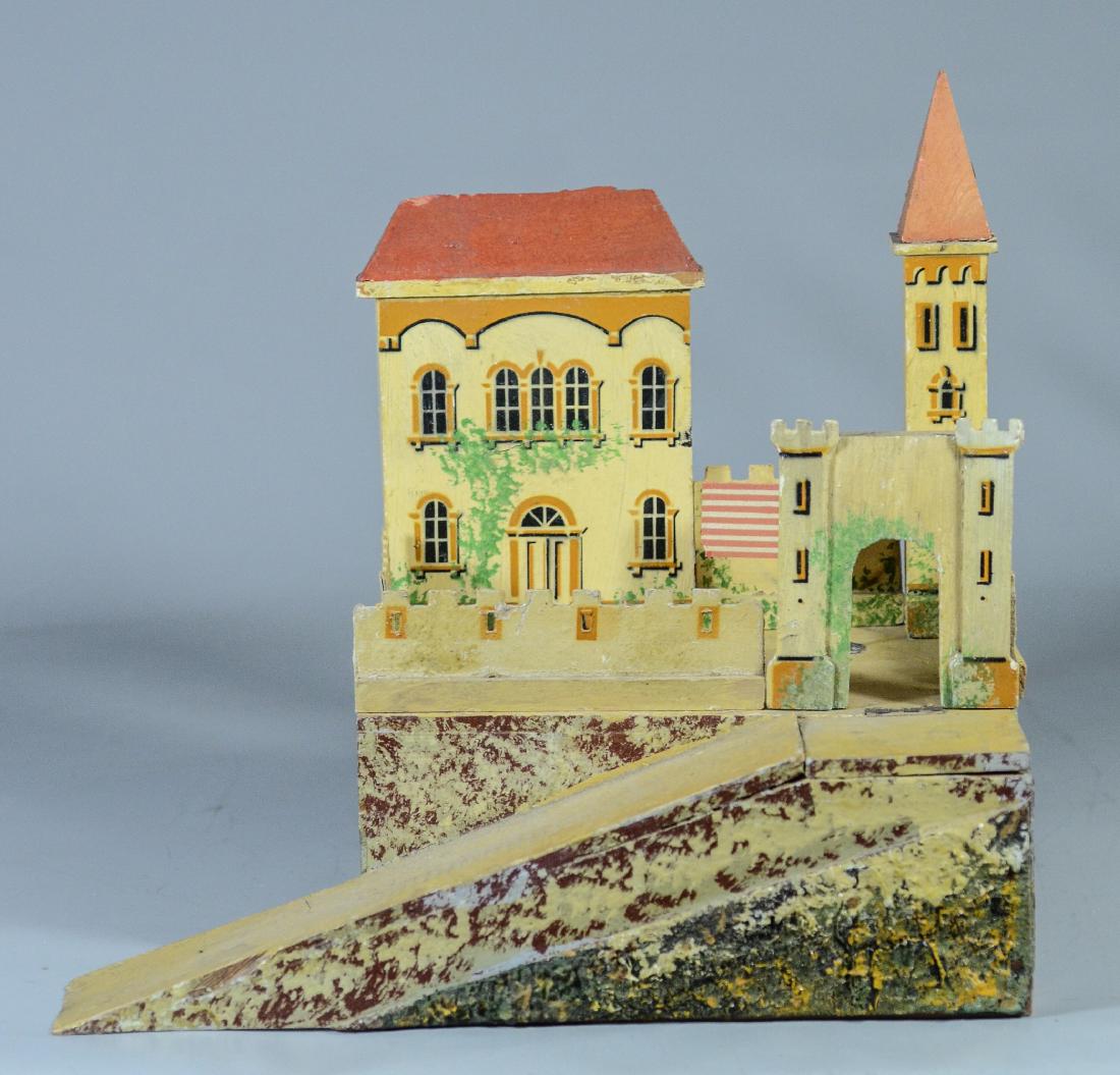 Toy castle, wood and composition - 11 1/2"h (c. 1920s, (1 of 3)