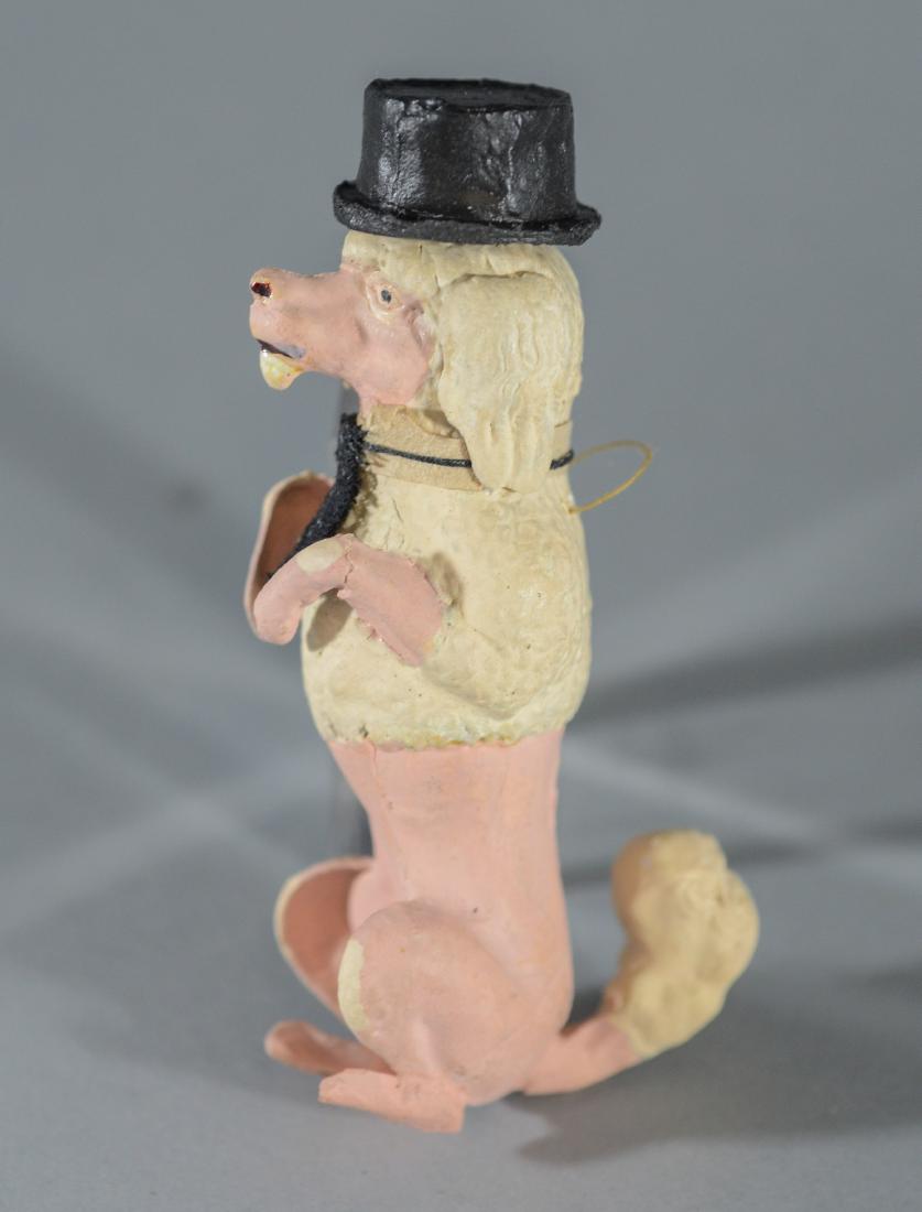 Rare Dresden pink poodle with top hat and collar (1 of 2)
