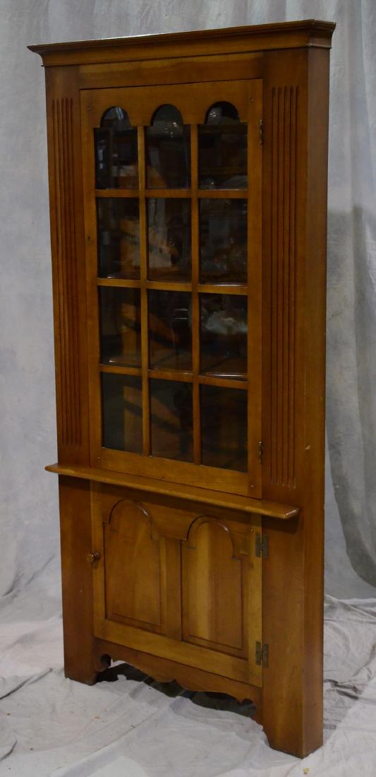 Leopold Stickley , solid cherry corner cupboard, 62" (1 of 2)
