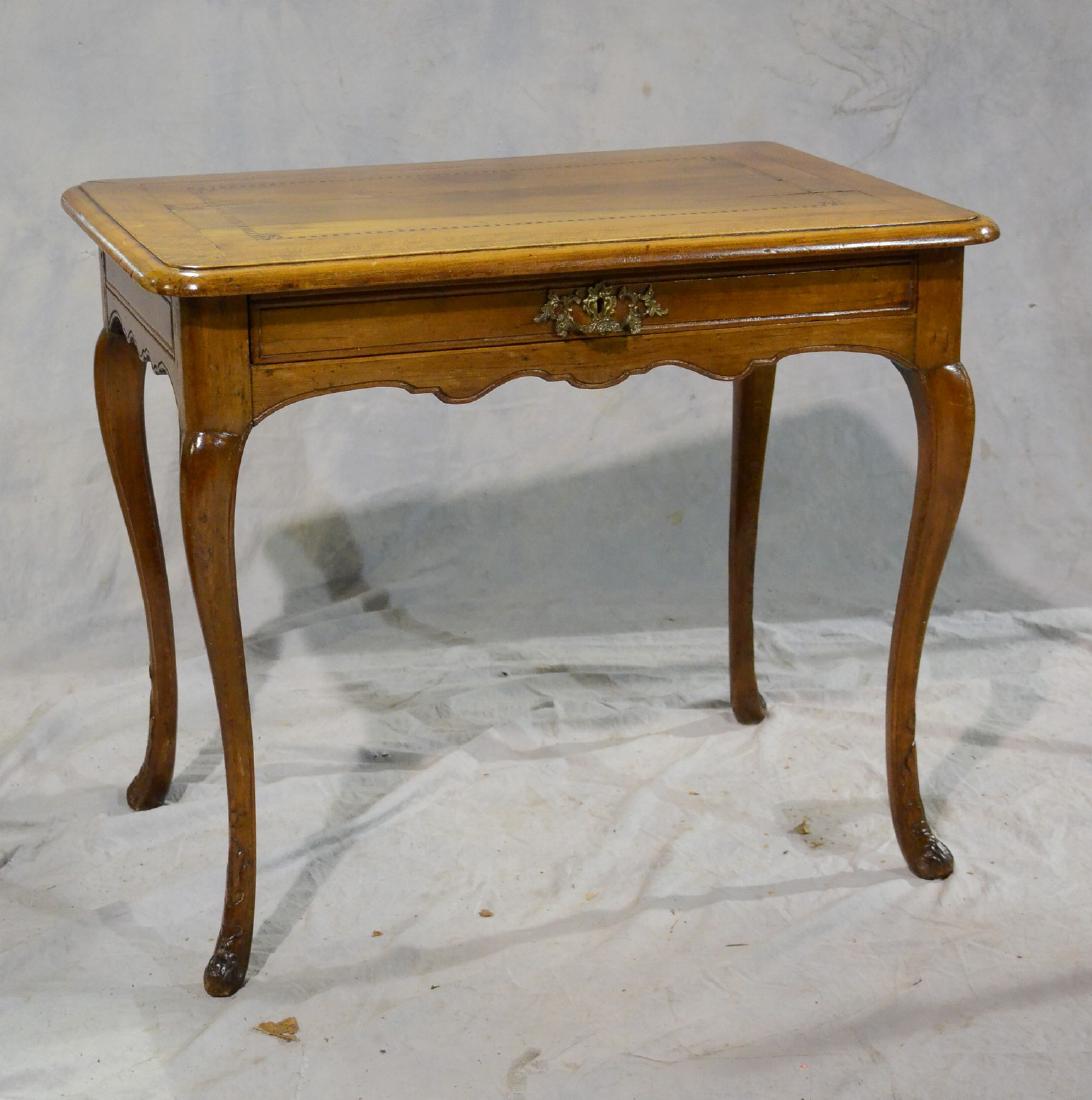 18th Century Continental single drawer writing table, (1 of 1)