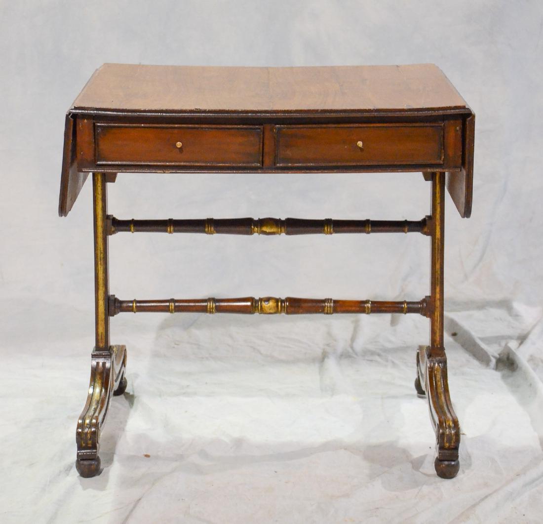 19th Century English mahogany drop leaf side table, (1 of 1)