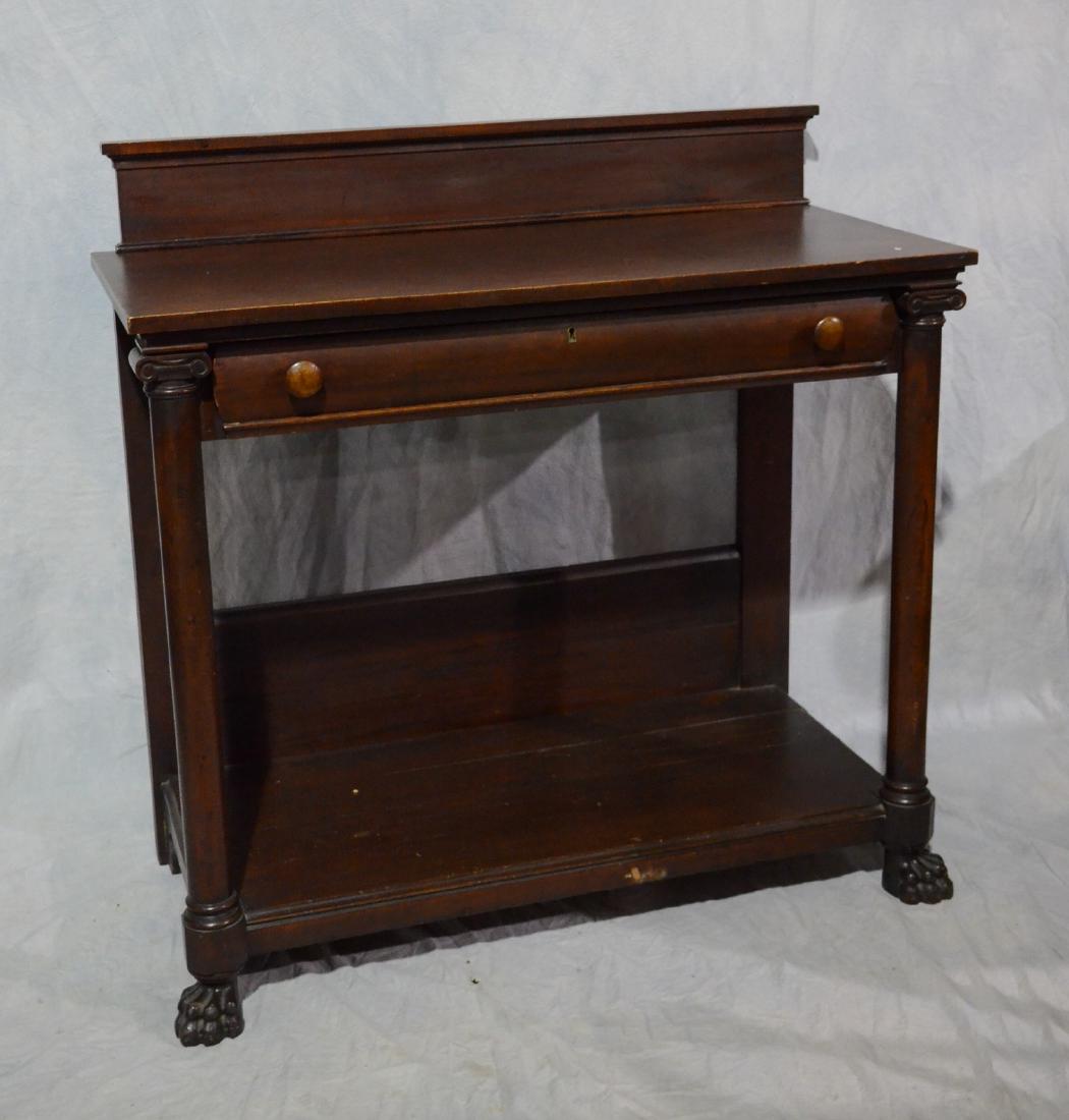 Antique Empire style solid mahogany claw foot server, (1 of 1)