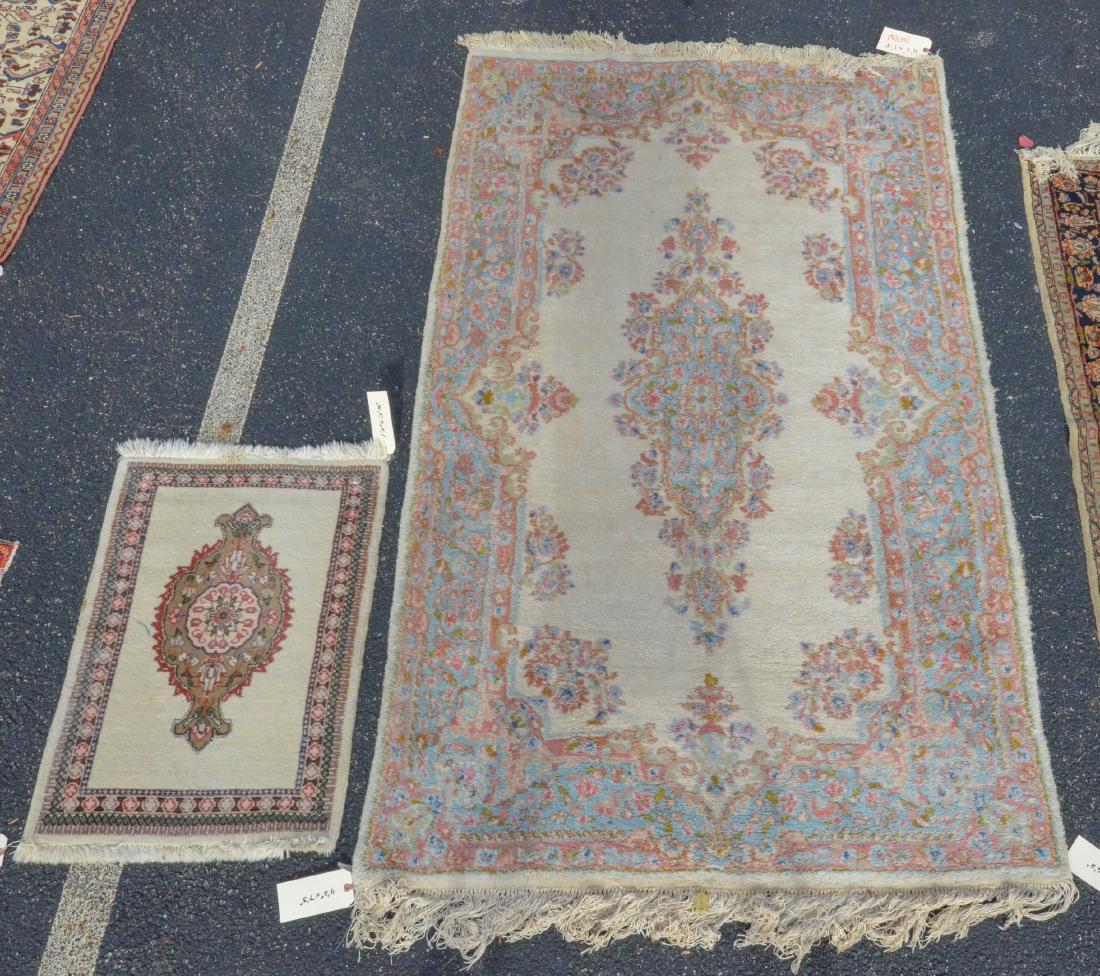 (2) One Kirman Rug and One Turkish Mat (1 of 3)