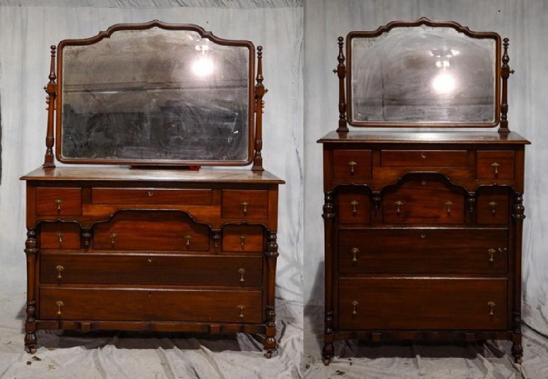 (2) Pieces Mahogany Colonial Revival bedroom furniture (1 of 2)