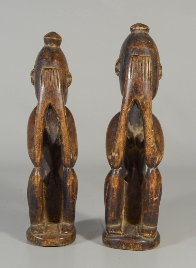 (2) African Mali Dogon figures, male & female, mid 20th (1 of 3)