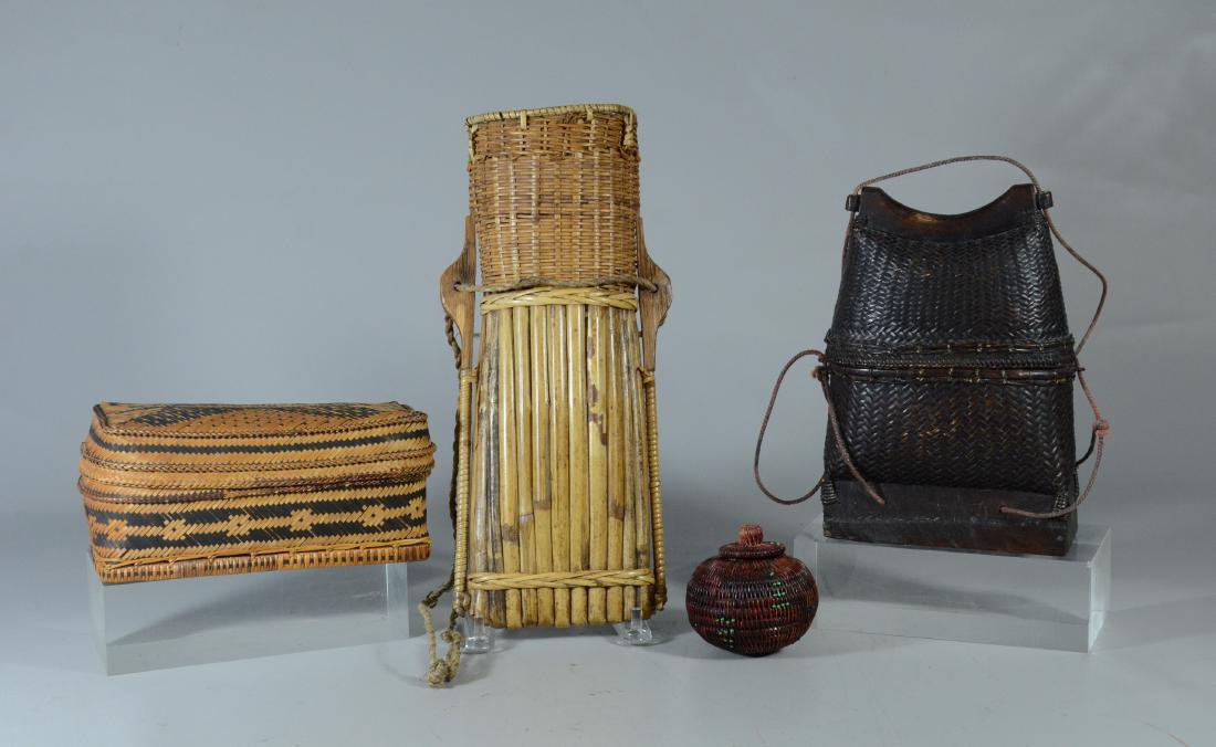 Assortment of four Asian baskets (1 of 3)