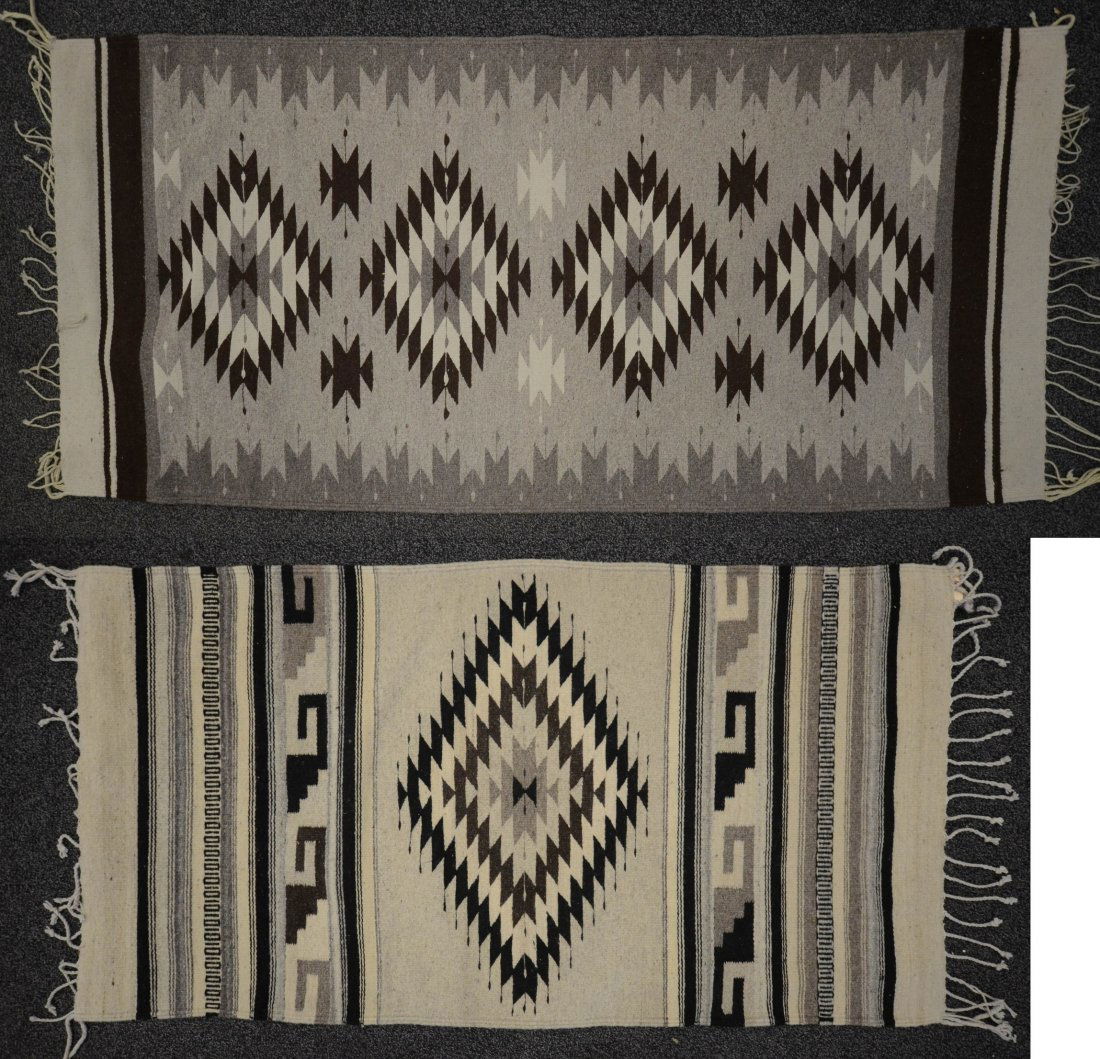 (2) vintage southwestern Native American Navajo rugs in (1 of 7)