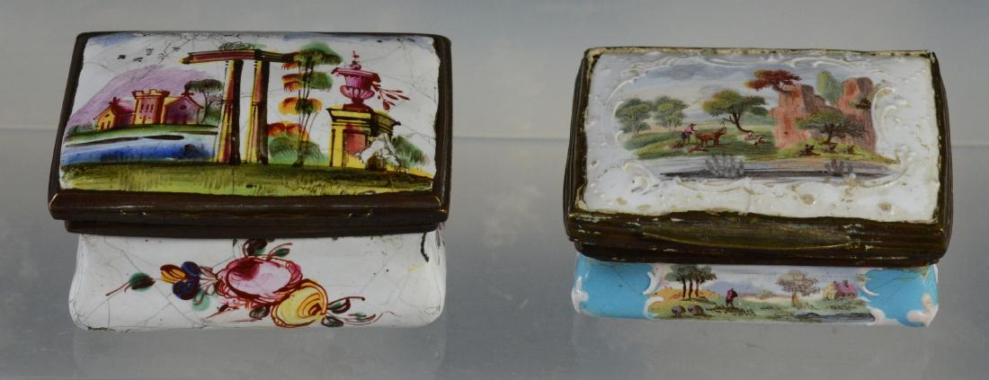 (2) Battersea Bilston English enamel boxes (1 of 12)
