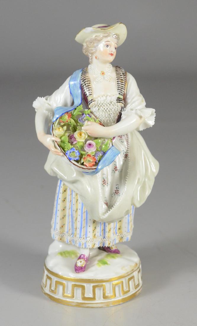 Meissen figure of a 'Flower Maiden', late 19th C (1 of 5)