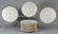 (16) Irish Belleek basket weave sandwich plates