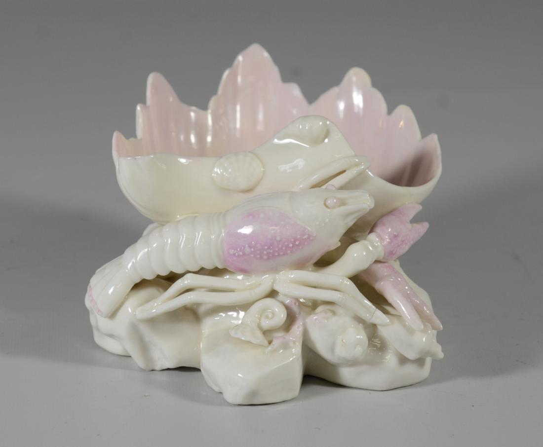 1st Period Irish Belleek lobster and shell bowl (1 of 4)