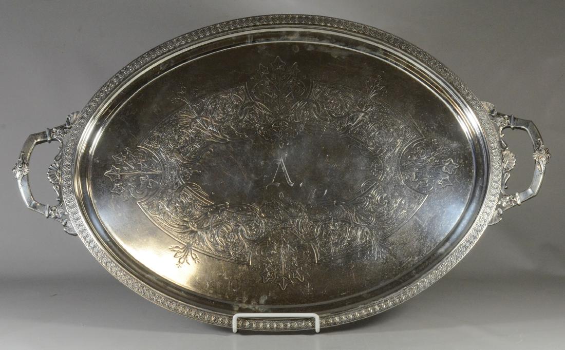 Tiffany & Co, Makers Etruscan  sterling tray, 161 TO (1 of 3)