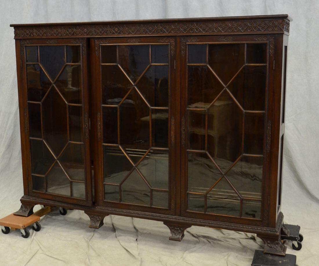 Mahogany Georgian Revival 3-door bookcase (1 of 1)