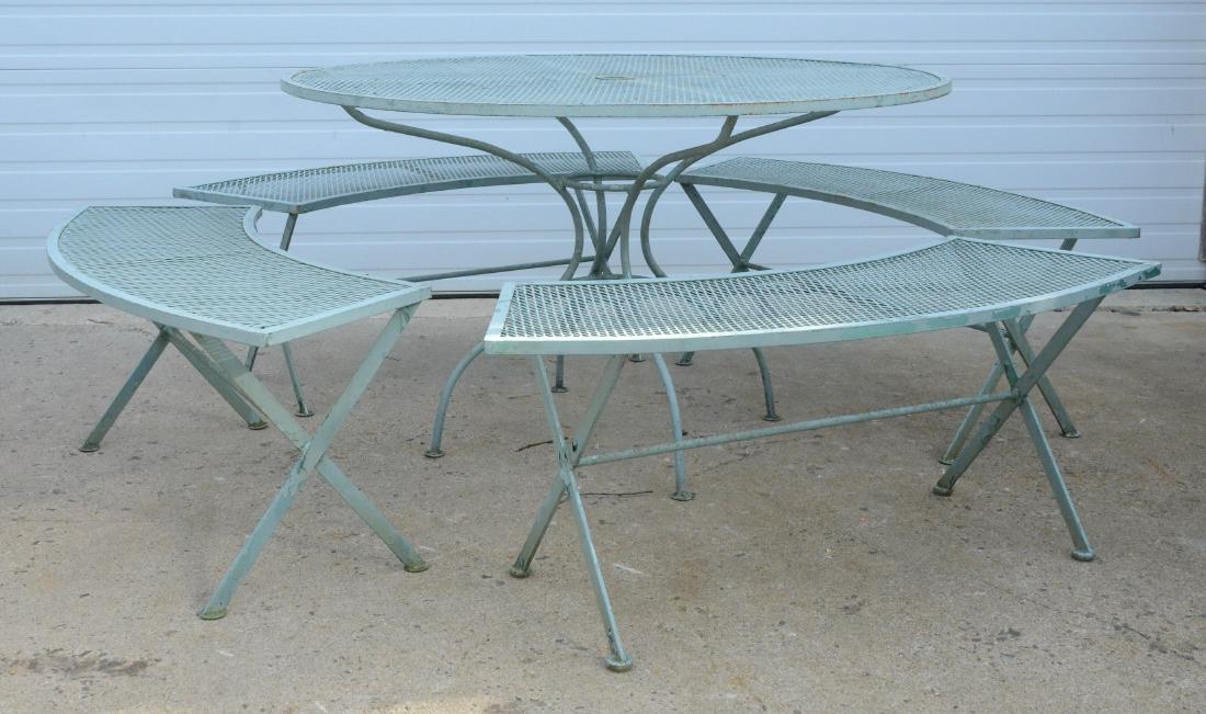 (5) pcs Salterini green painted patio set (1 of 2)