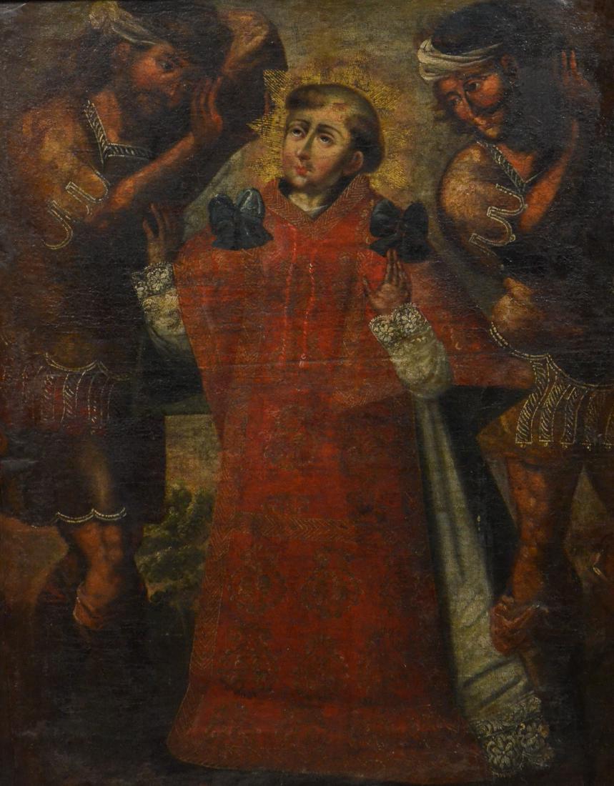 18th C, Continental, o/c, painting of a saint (1 of 8)