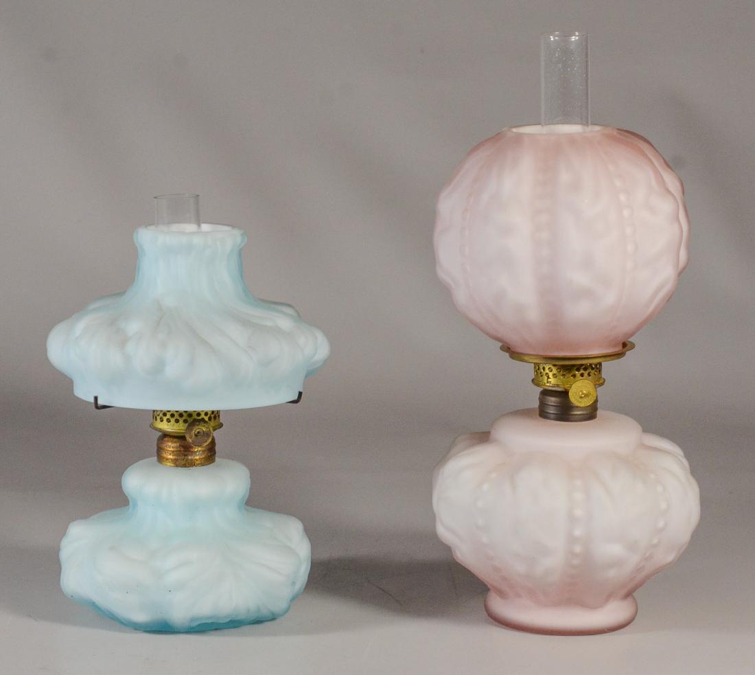 (2) satin glass miniature lamps (1 of 1)