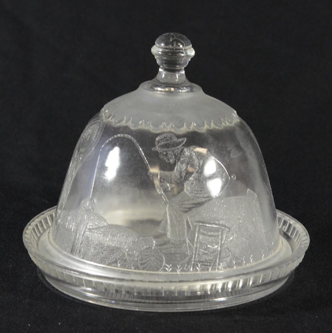 EAPG "Actress" pattern covered cheese dish (1 of 1)