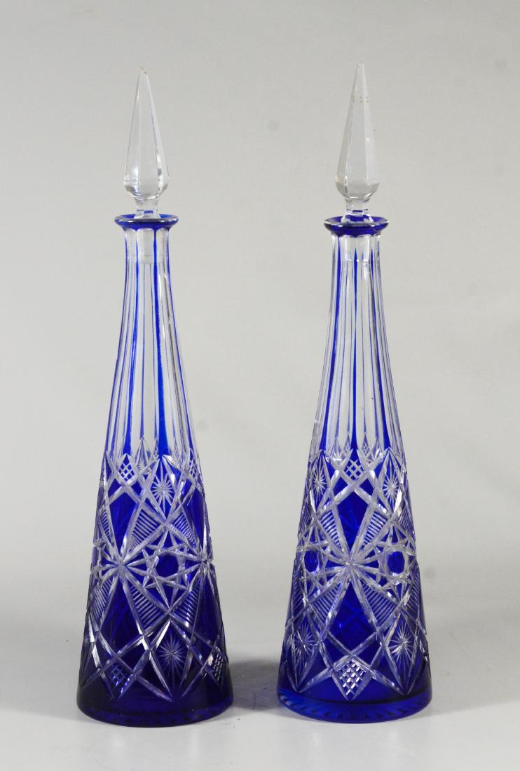 Pr Baccarat Tsar pattern Bohemian decanters (1 of 2)