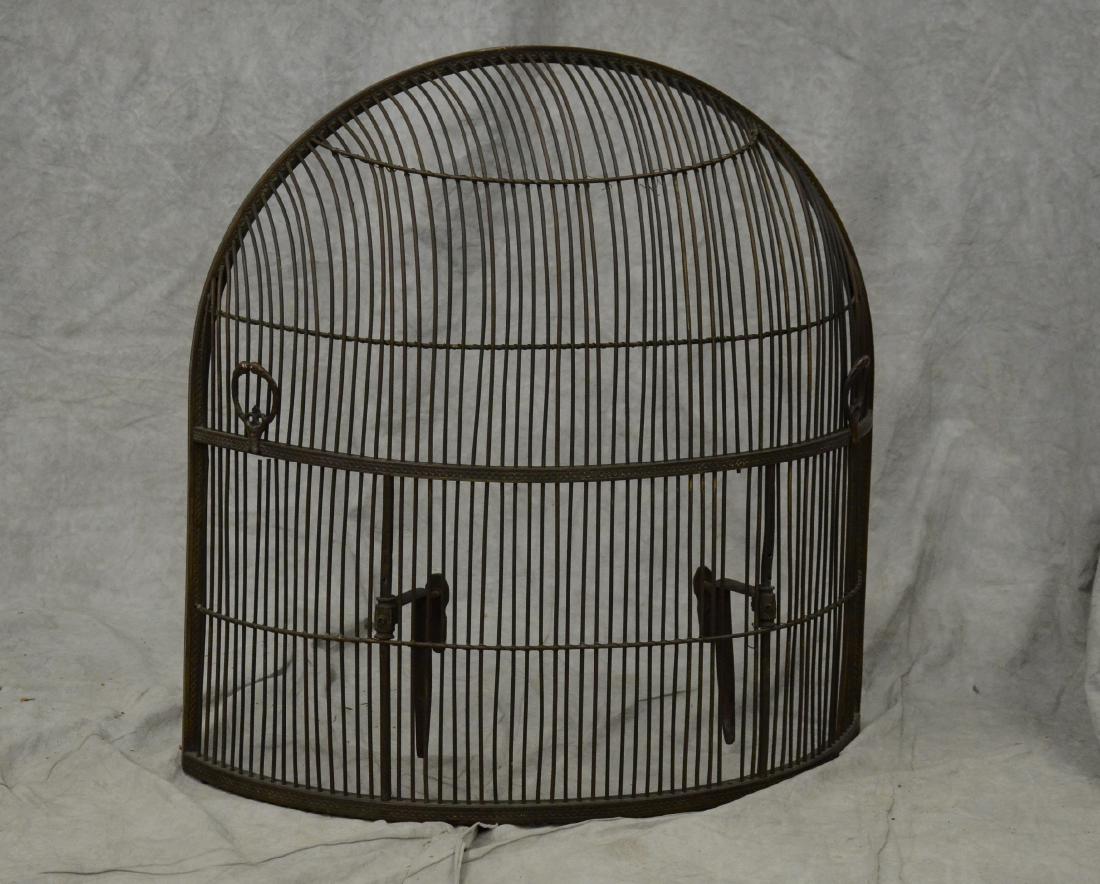 Wrought iron and wire caged design fire fender (1 of 2)