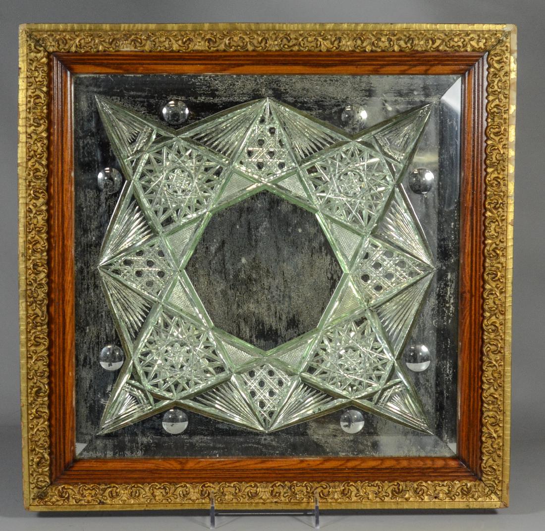 American Brilliant Period cut mirror glass panel (1 of 2)