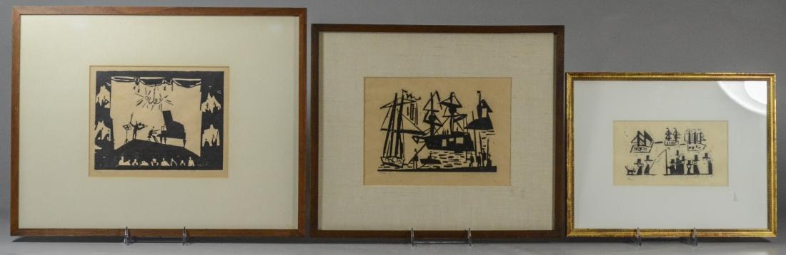 Lyonel Feininger (American 1871-1956), 3 woodcut prin (1 of 14)
