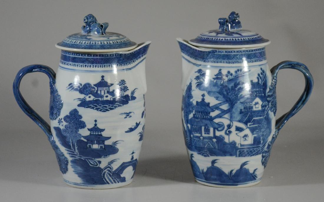 (2) Chinese Nanking style blue and white export porce (1 of 6)