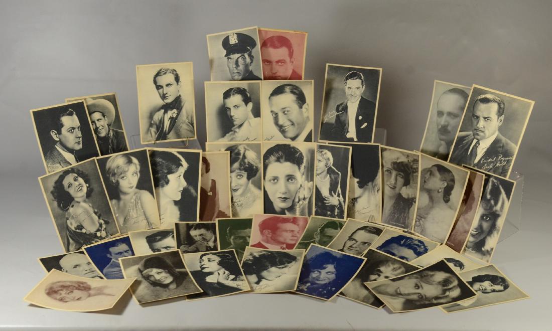 (38) Vintage Hollywood halftone fan photos, all ca 19: (38) Vintage Hollywood halftone fan photos, all ca 1930, each measures 7-1/2" x 5-1/4"