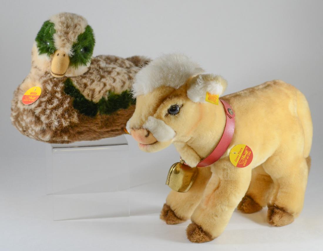 2 Steiff plush toys, Cosy Flora, Willa Duck (1 of 4)