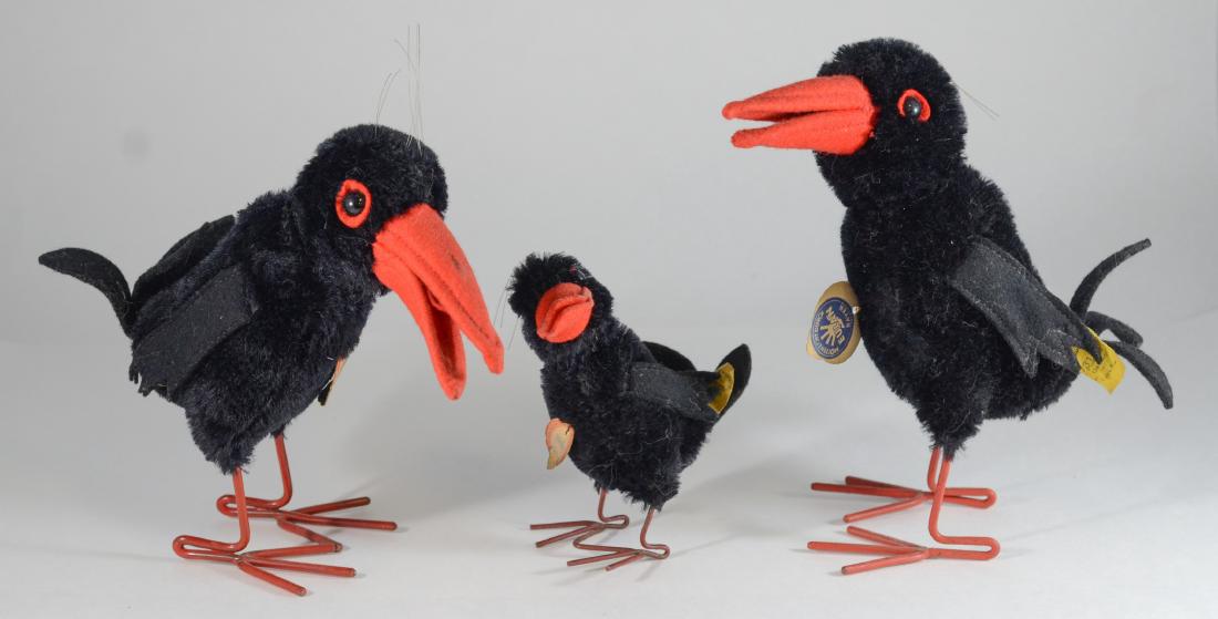 3 Steiff plush Hucky Raven Dolls, 7312/00 7317/00 (1 of 3)