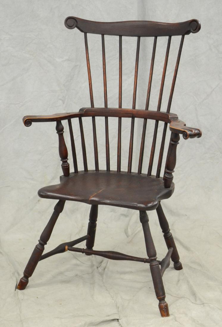 Philadelphia style Windsor comb back armchair, blunt (1 of 1)