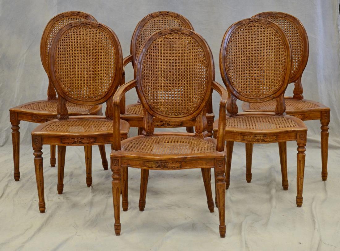 (6) Italian caned dining chairs, caned backs and seat (1 of 1)