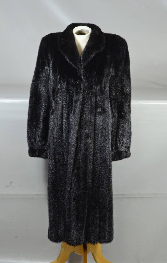 Full Length Lady's Mink Fur Coat; Size Ten (1 of 3)