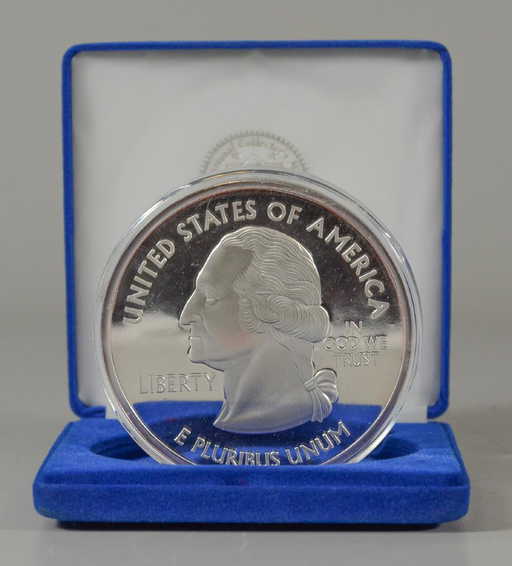 National Collectors Mint 1 lb .999 silver quarter