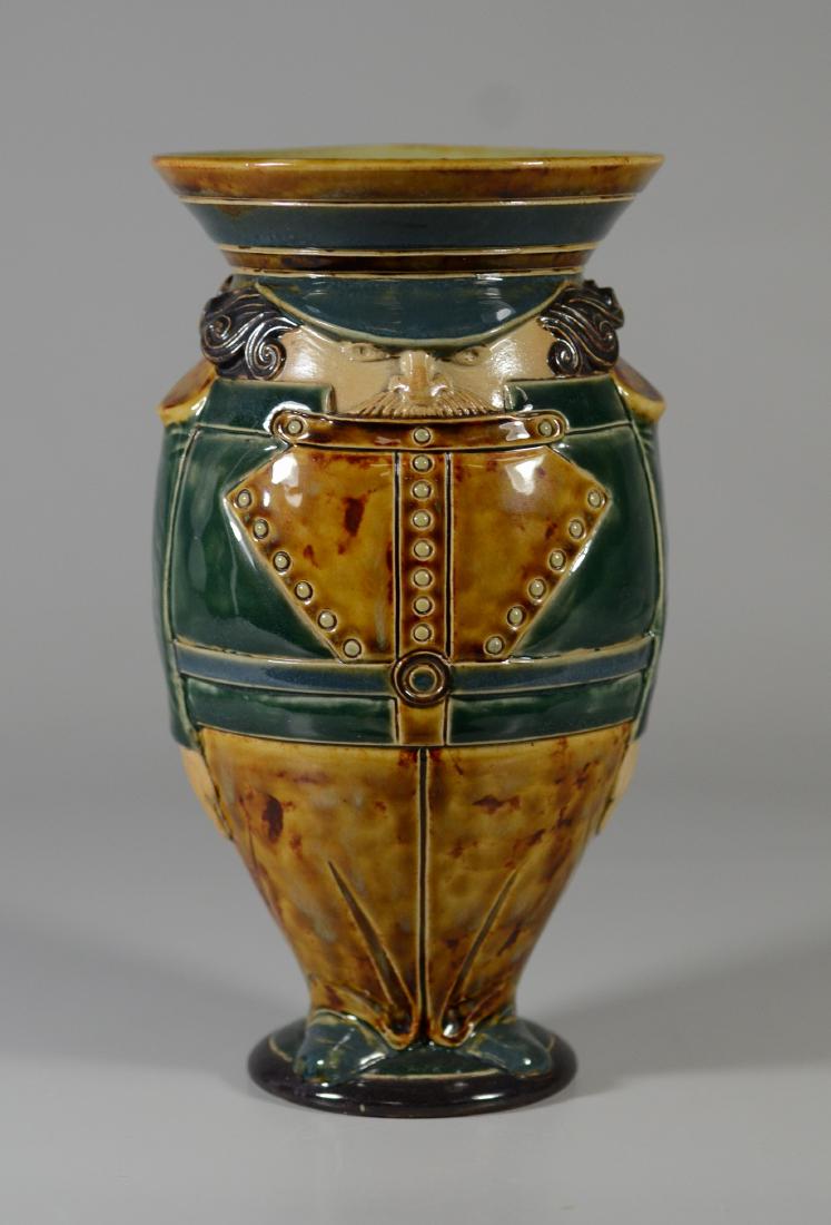 Doulton Lambeth figural stoneware pitcher (1 of 7)