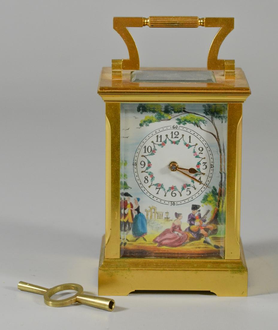Gilt bronze English carriage clock Deacon & Son (1 of 8)
