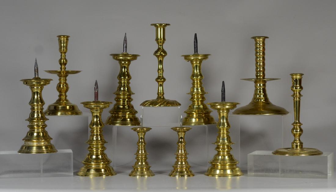 11 Colonial Williamsburg Brass Candlesticks (1 of 8)