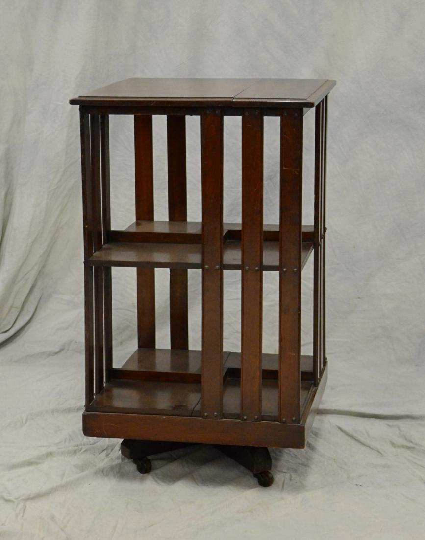 Victorian 2-tier Mahogany revolving bookcase, mahoga (1 of 1)