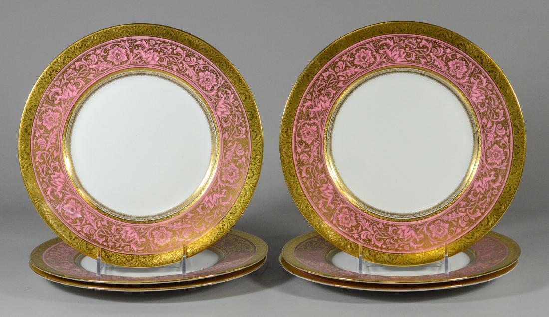 6 Mintons Porcelain Ball pattern service plates (1 of 3)