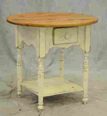 Eddy West Distressed Cream Painted High Top Table D Feb 20 2018 William Bunch Auctions Appraisals In Pa Eddy West Distressed Cream Painted High, Eddy West Furniture