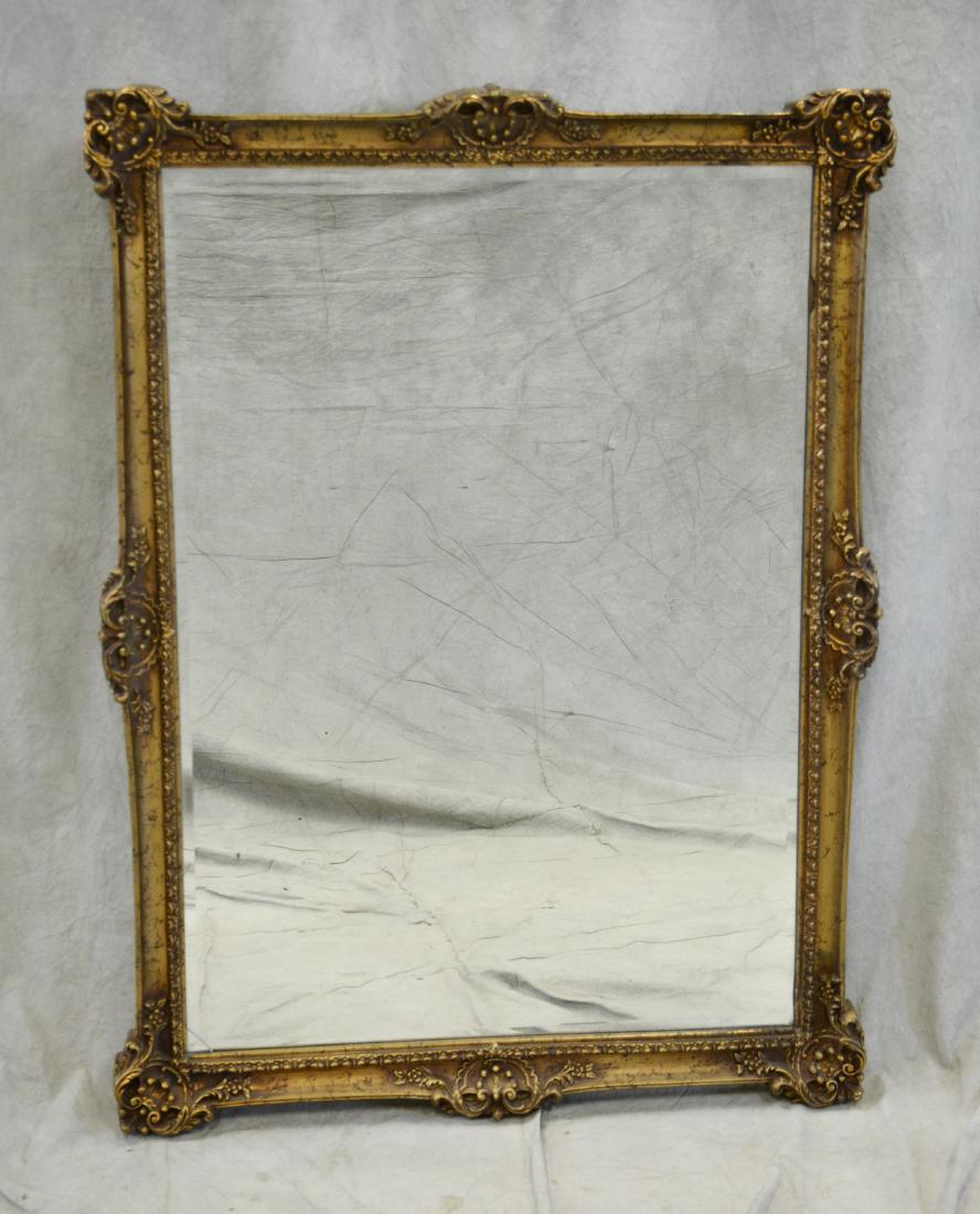 French Style gilt carved hanging wall mirror (1 of 1)