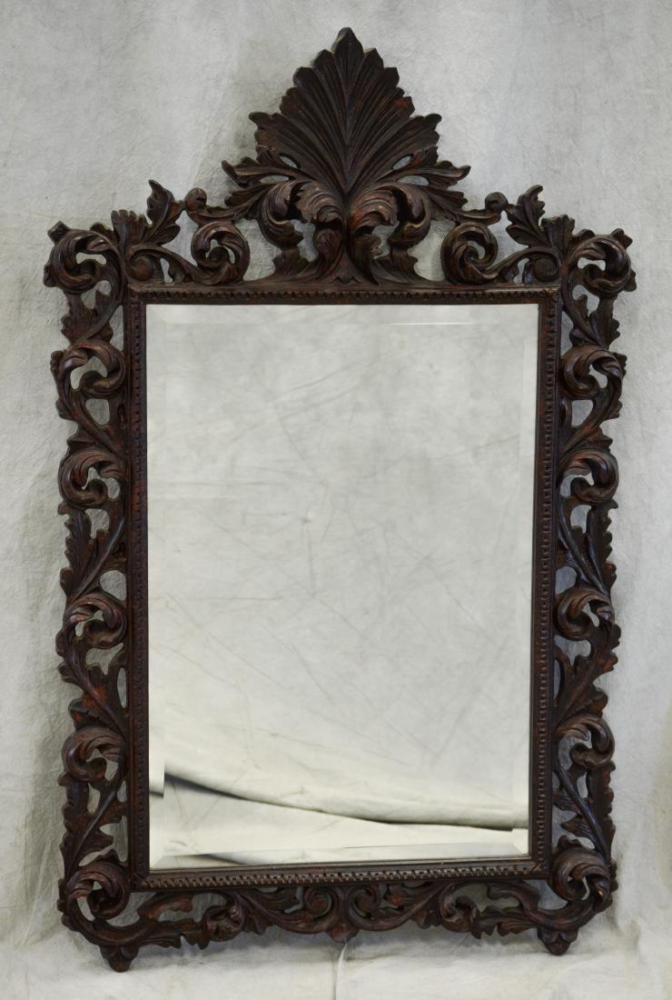 Italian Style distressed painted hanging wall mirror (1 of 1)