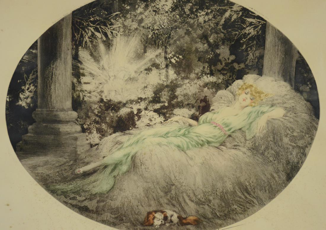 Louis Icart original etching, "Sleeping Beauty" (1 of 4)