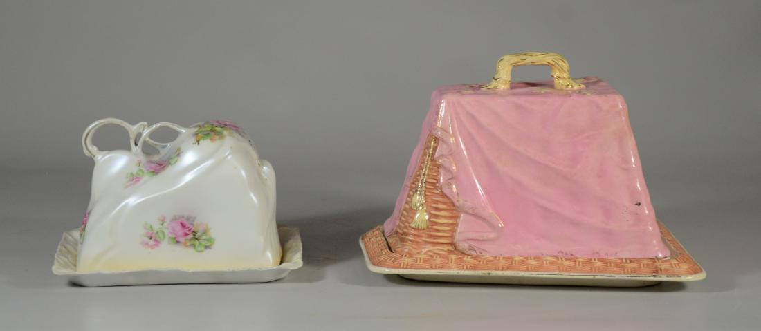 (2) Cheese domes, including English earthenware (1 of 2)