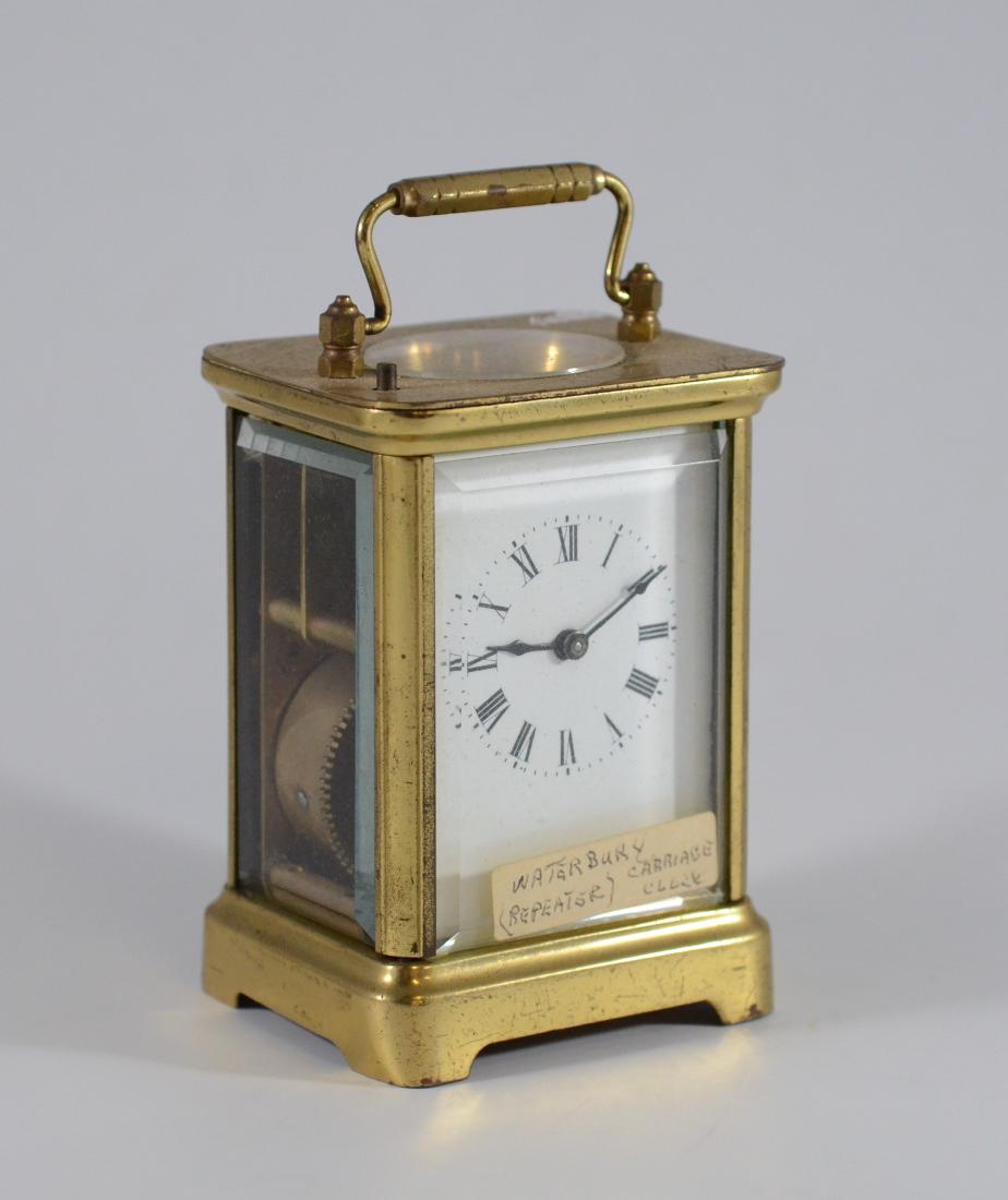 Waterbury hour repeating carriage clock, 5 1/2" h (1 of 3)