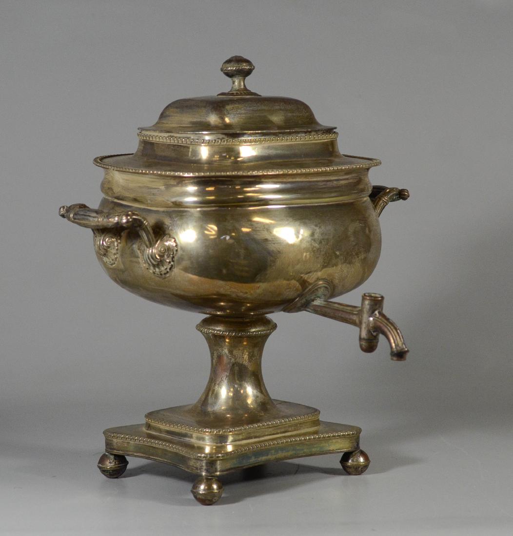 Sheffield plated silver on copper cold drink urn (1 of 5)