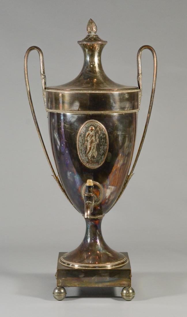 Sheffield silver plated hot water urn (1 of 1)