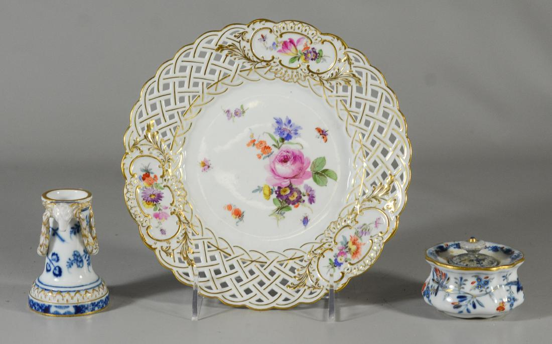 (3) Meissen porcelain tableware items (1 of 2)