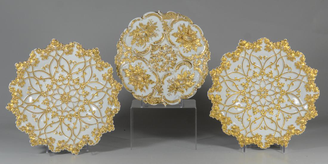 (3) Meissen porcelain round gilt decorated bowls (1 of 6)