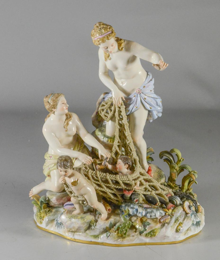 Meissen porcelain group of the "Capture of the Tritons" (1 of 7)