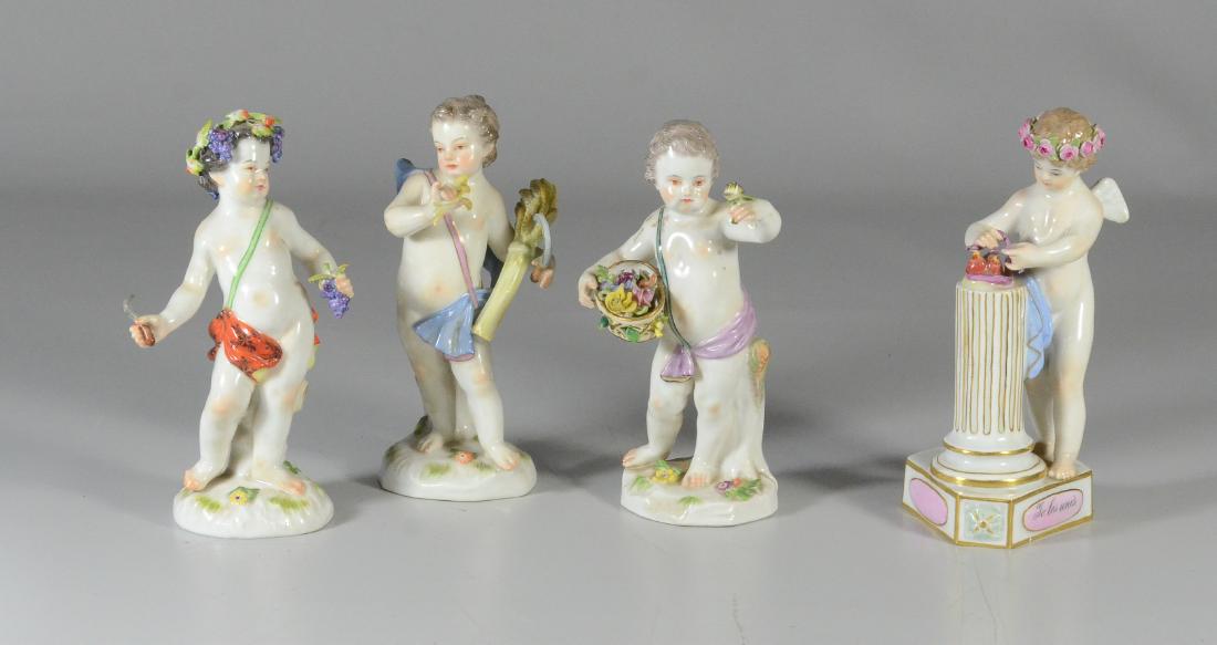 4 Meissen allegorical figures of the 'Seasons" (1 of 8)